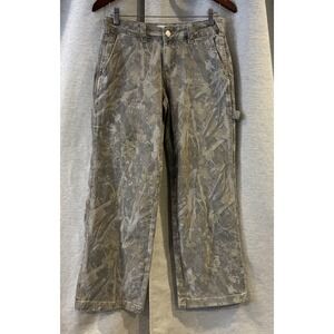 DISCLOSURE Pants Women's 3/26 Light Camouflage Cotton Spandex Relaxed Fit